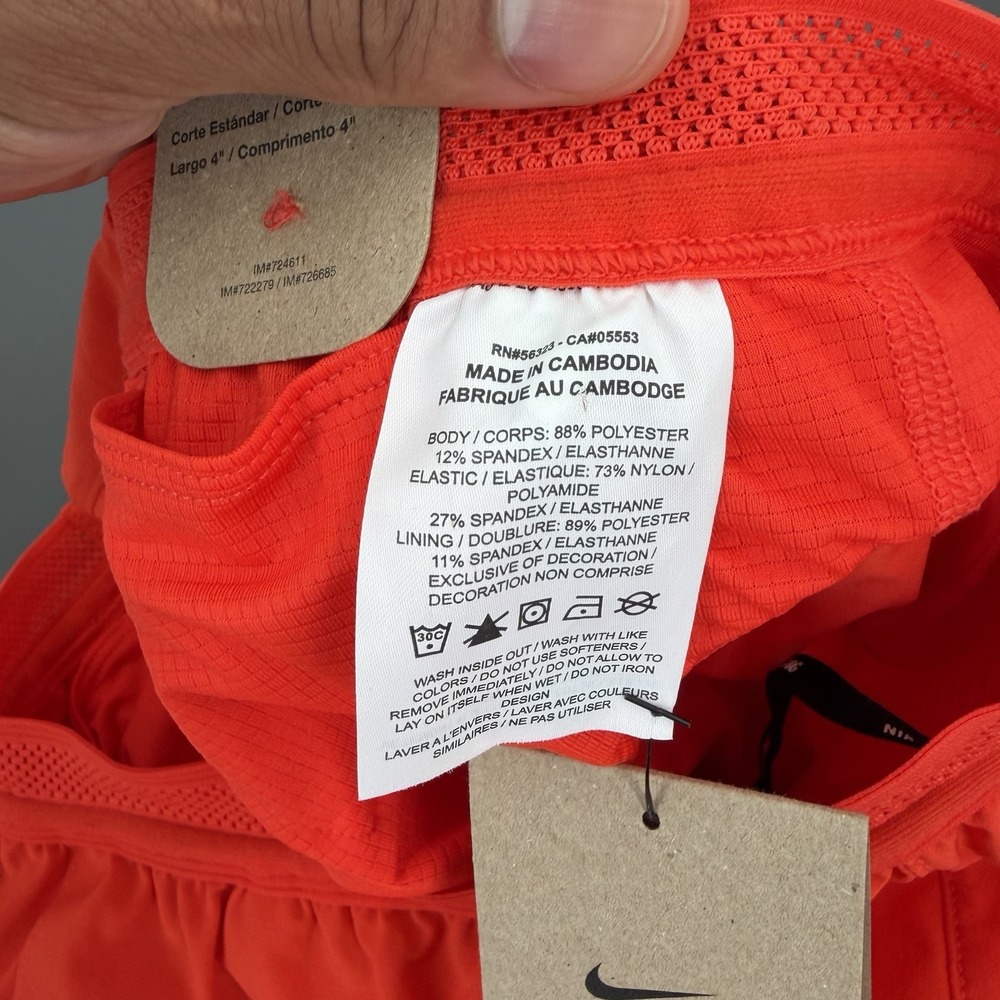 Nike Aeroswift Dri-FIT ADV 4" Orange Running Shorts Mens Size Small FN3352-696 - Picture 6 of 9